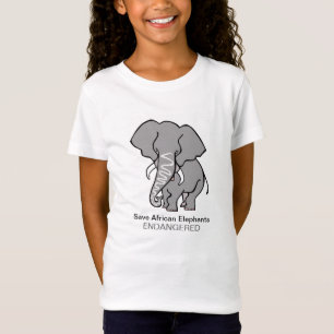 Camiseta Save ELEPHANTS - Imagem animal ameaçada -