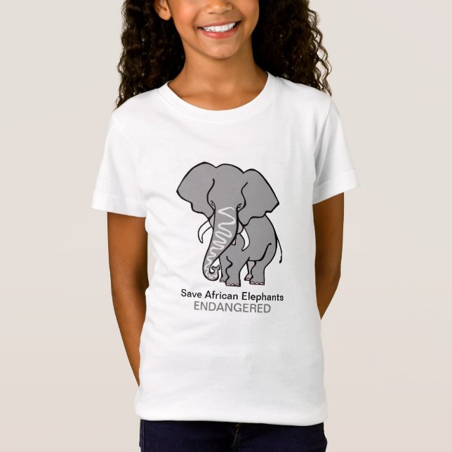 Camiseta Save ELEPHANTS - Imagem animal ameaçada - (Frente)