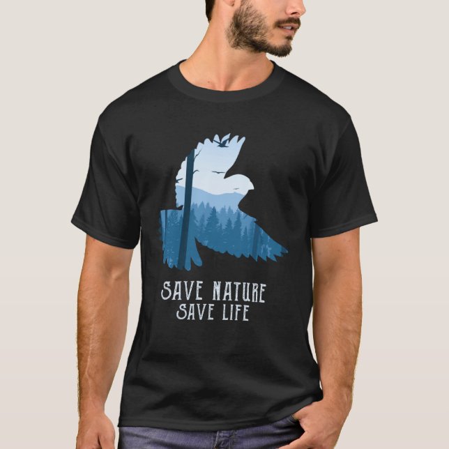 Camiseta Save Nature Save Life environmental Care Earth Car (Frente)