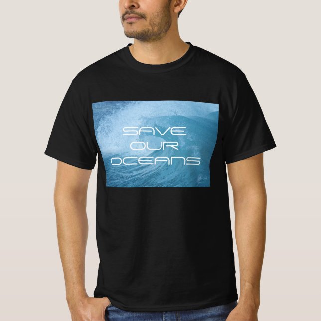 CAMISETA SAVE OUR OCEANS WAVE SURF TEE SHIRT (Frente)