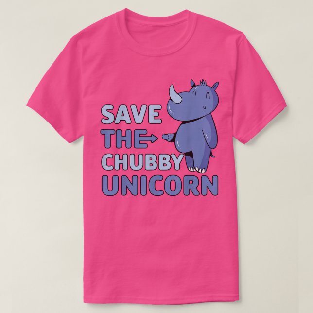Camiseta Save the Chubby Unicorn  (Frente do Design)