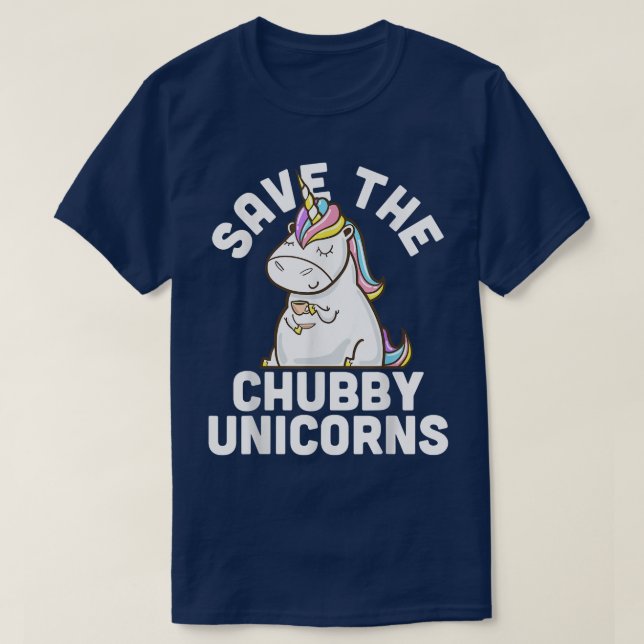 Camiseta Save The Chubby Unicorns  (Frente do Design)