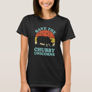 Camiseta Save The Chubby Unicórns Rhino Animal Rights Acti
