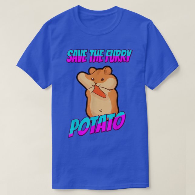 Camiseta Save The Furry Potato Guinea Pig Funny  (Frente do Design)