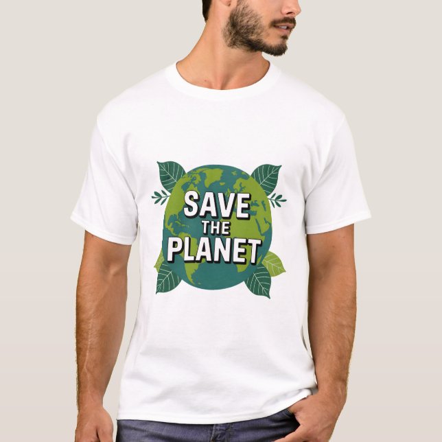Camiseta Save the Planet Eco Friendly T‑Shirt (Frente)