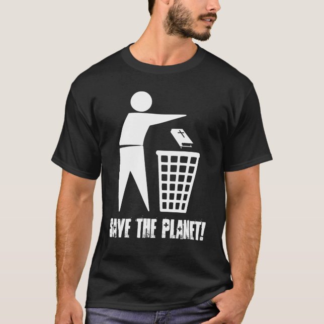 Camiseta Save the Planet! (Escura) (Frente)