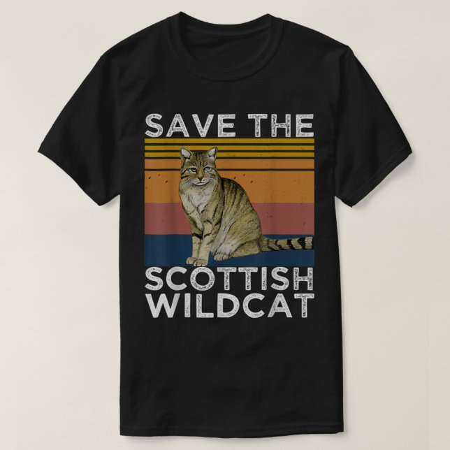 Camiseta Save The Scottish Wildcat , Scottish Wildcat Lover (Frente do Design)