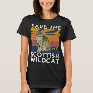 Camiseta Save The Scottish Wildcat , Scottish Wildcat Lover