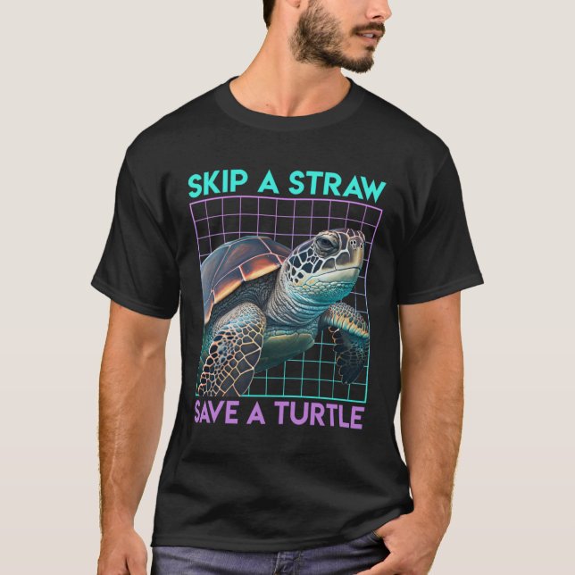 Camiseta Save the Turtles Save the Ocean Environmental Care (Frente)