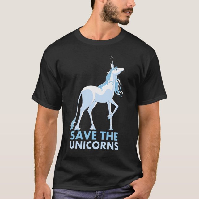 Camiseta Save the Unicorns friends gift (Frente)