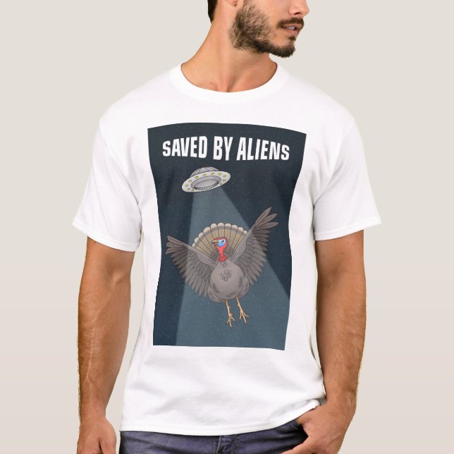 Camiseta Saved By Aliens before Thanksgiving (Frente)