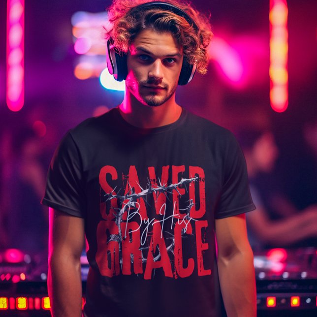 Camiseta Saved by Grace - Believers Bible verse Scripture (Criador carregado)
