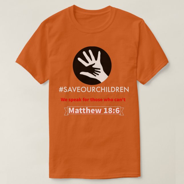 Camiseta SaveOurChildren (Frente do Design)