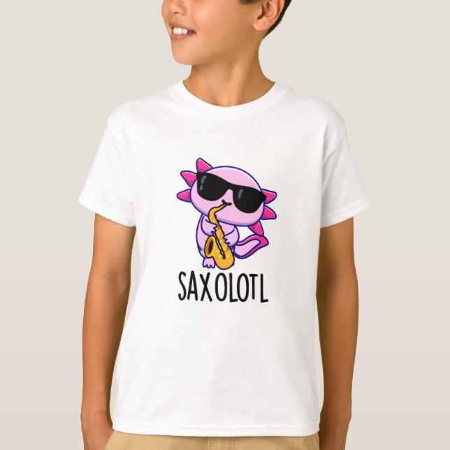 Camiseta Sax-olotl Piadas engraçadas de Saxofone  (Frente)