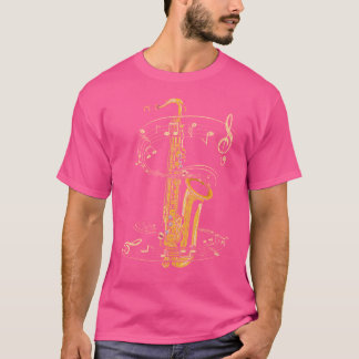 Camiseta Sax Player Saxofonista Nota Música Tremenda Sax Cl
