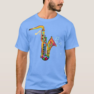 Camiseta Saxaphone Funny Oferece Instrumento Musical