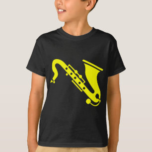 Camiseta Saxofone - Amarelo