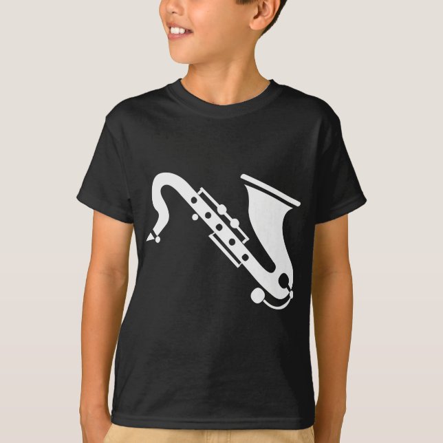 Camiseta Saxofone - Branco (Frente)