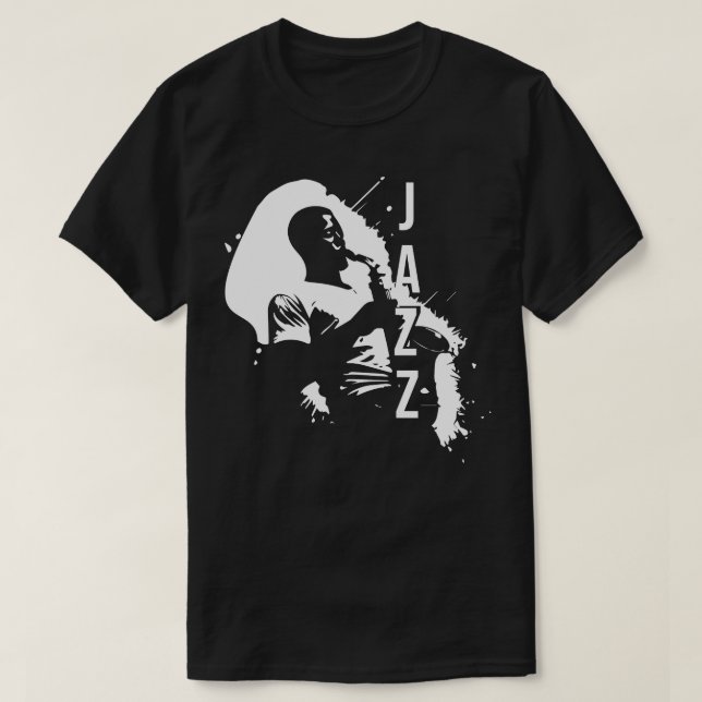 Camiseta saxofone de jazz (Frente do Design)
