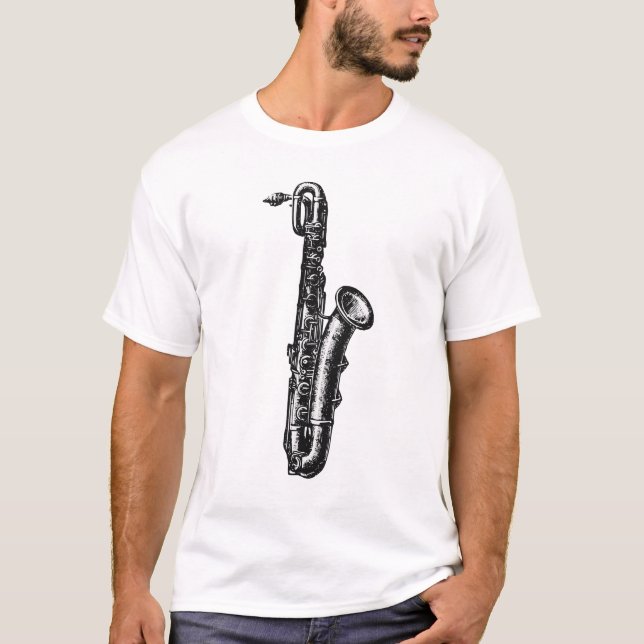 Camiseta Saxofone do barítono (Frente)