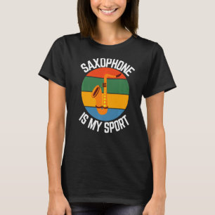 Camiseta Saxofone é meu esporte, fãs saxofônicos