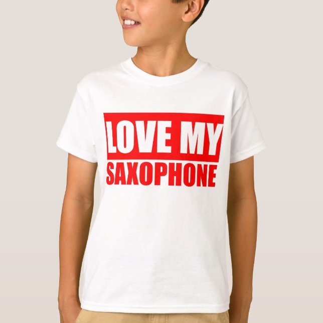 Camiseta Saxofone engraçado (Frente)