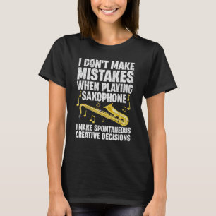 Camiseta Saxofone Engraçado Para Homens Mulheres Marcando J