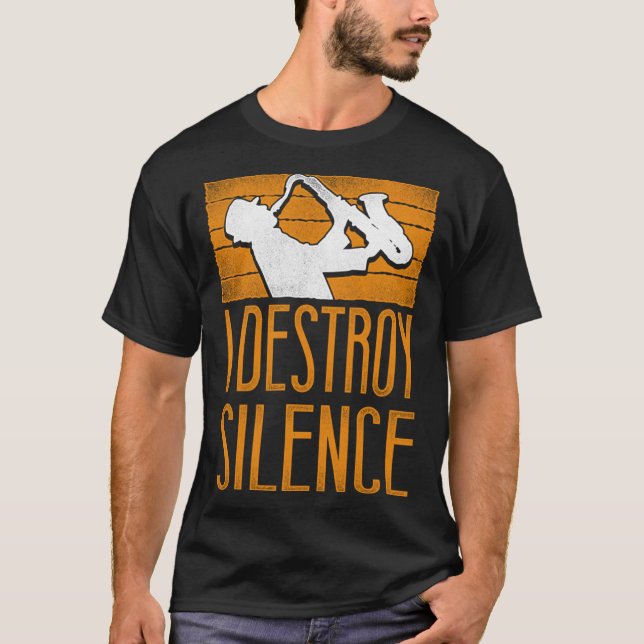 Camiseta Saxofone I Destruo Silêncio (Frente)
