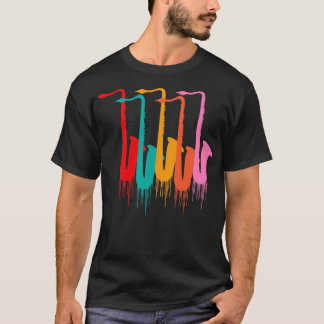 Camiseta saxofone instrumento musical jazz musicia