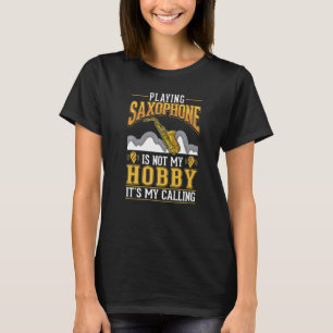 Camiseta Saxofone jogador saxofone do Hobby Saxofone