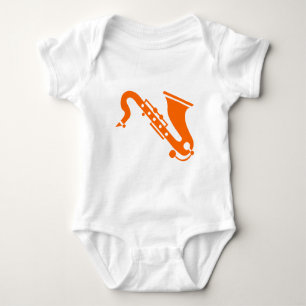 Camiseta Saxofone - Laranja