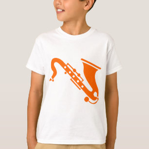 Camiseta Saxofone - laranja