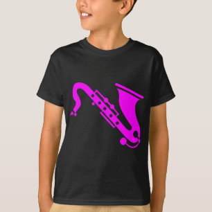 Camiseta Saxofone - magenta