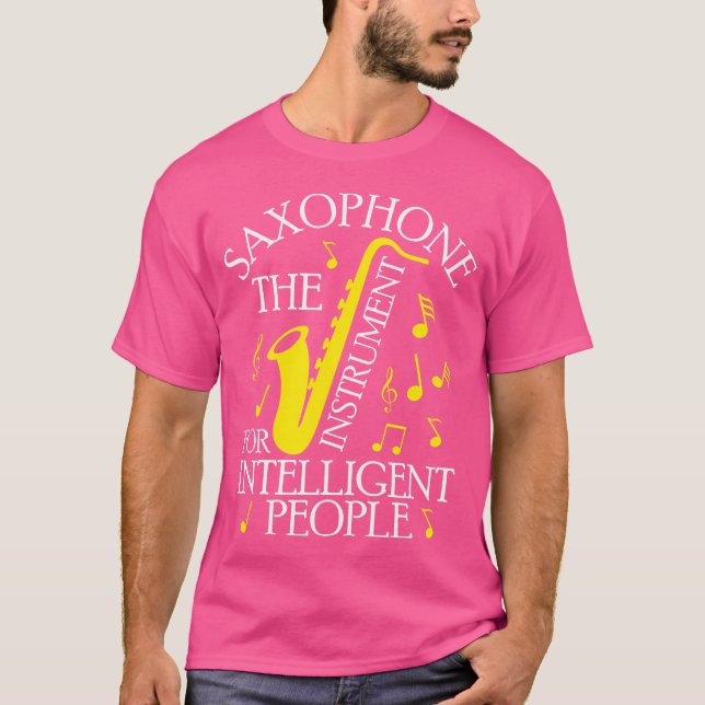 Camiseta Saxofone O Instrumento Para Pessoas Inteligentes J (Frente)