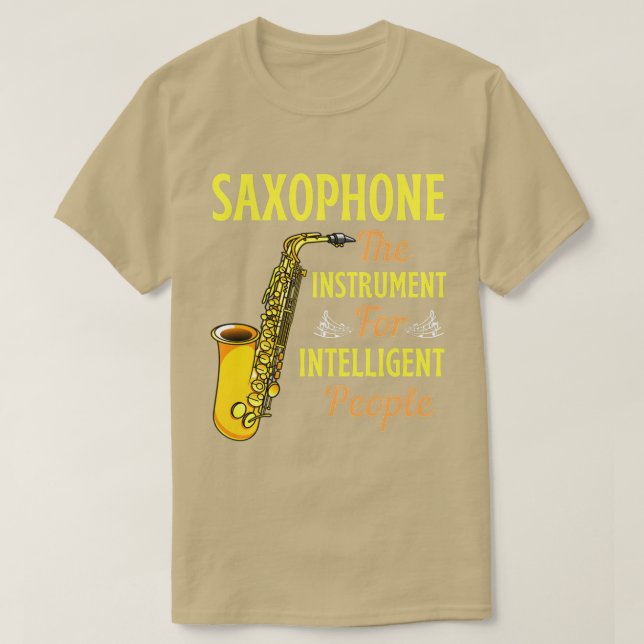Camiseta Saxofone O Instrumento Para Pessoas Inteligentes S (Frente do Design)