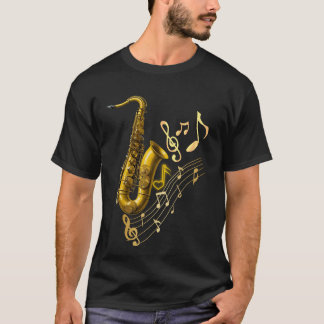 Camiseta Saxofone para Amantes de Música