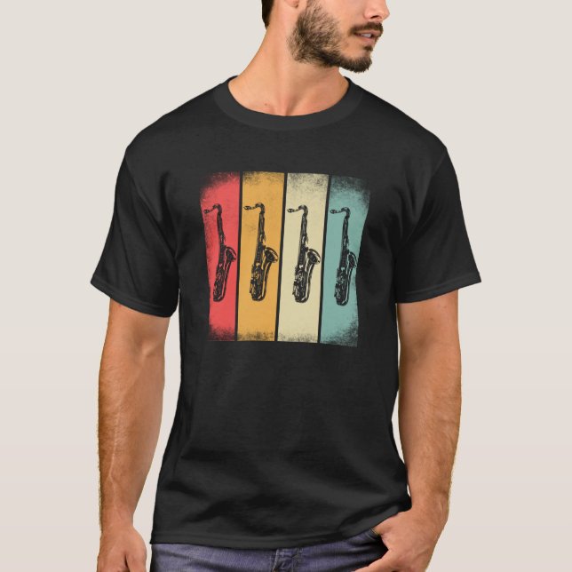Camiseta Saxofone Player Music Jazz Tenor (Frente)
