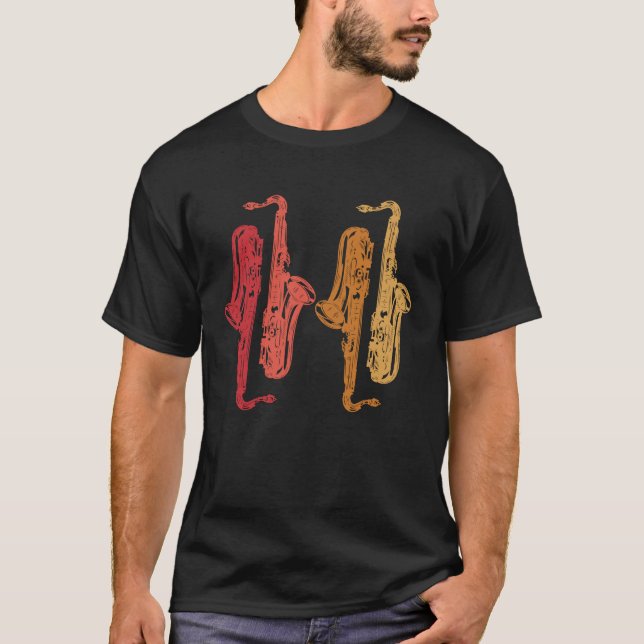 Camiseta Saxofone Player Music Jazz Tenor (Frente)