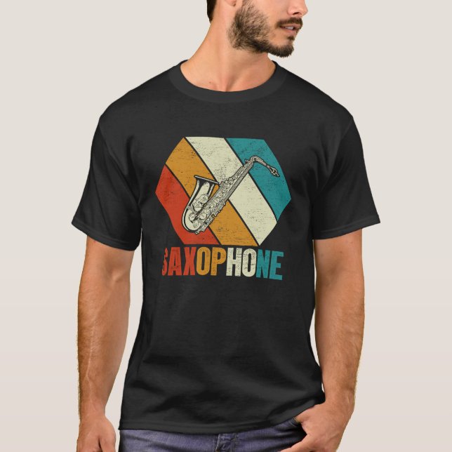 Camiseta Saxofone Player Music Jazz Tenor 3 (Frente)
