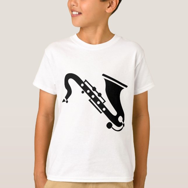 Camiseta Saxofone - Preto (Frente)