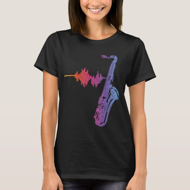 Camiseta Saxofone Reeds Frequência Sonora Mouthp Saxofonist (Frente)