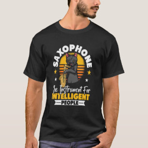 Camiseta Saxofone Saxofonista O Instrumento De Inteligência