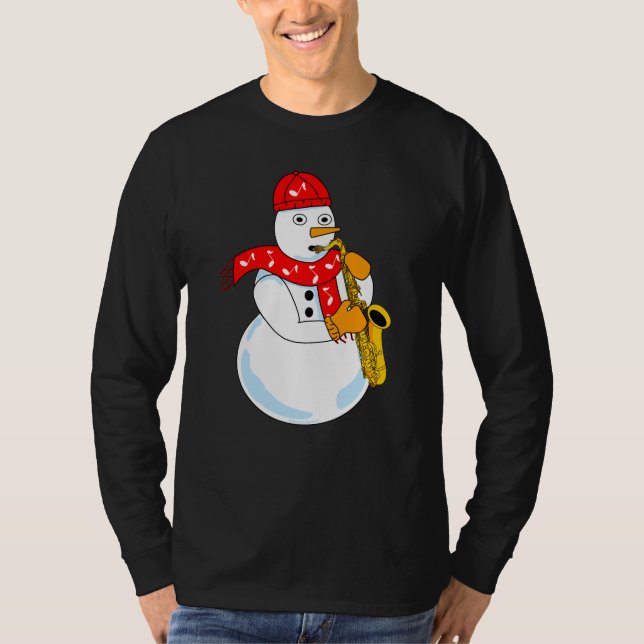 Camiseta Saxofone Snowman (Frente)