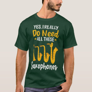 Camiseta Saxofone Tipos 3