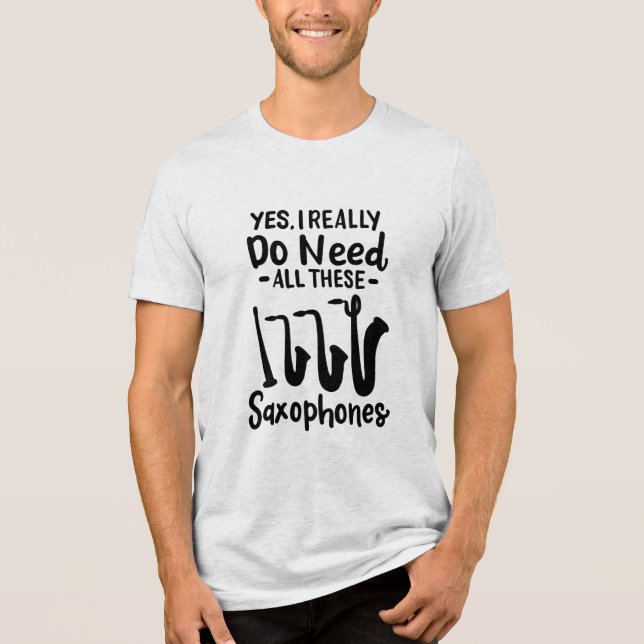 Camiseta Saxofone - Tipos Saxofone (Frente)
