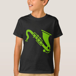 Camiseta Saxofone - Verde Marciano