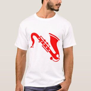 Camiseta Saxofone - Vermelho