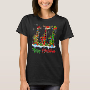 Camiseta Saxofone Xmas Papais noeis Reindeer Elf Saxofone C