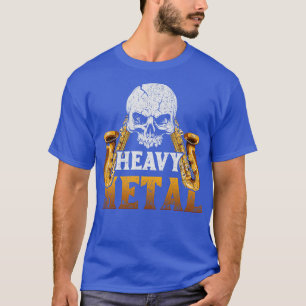 Camiseta Saxofonia Saxofone Heavy Metal