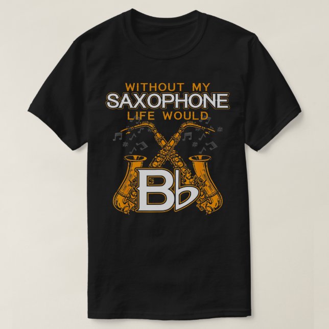 Camiseta Saxofonista Oferece Música Jazz Musicista Saxofone (Frente do Design)